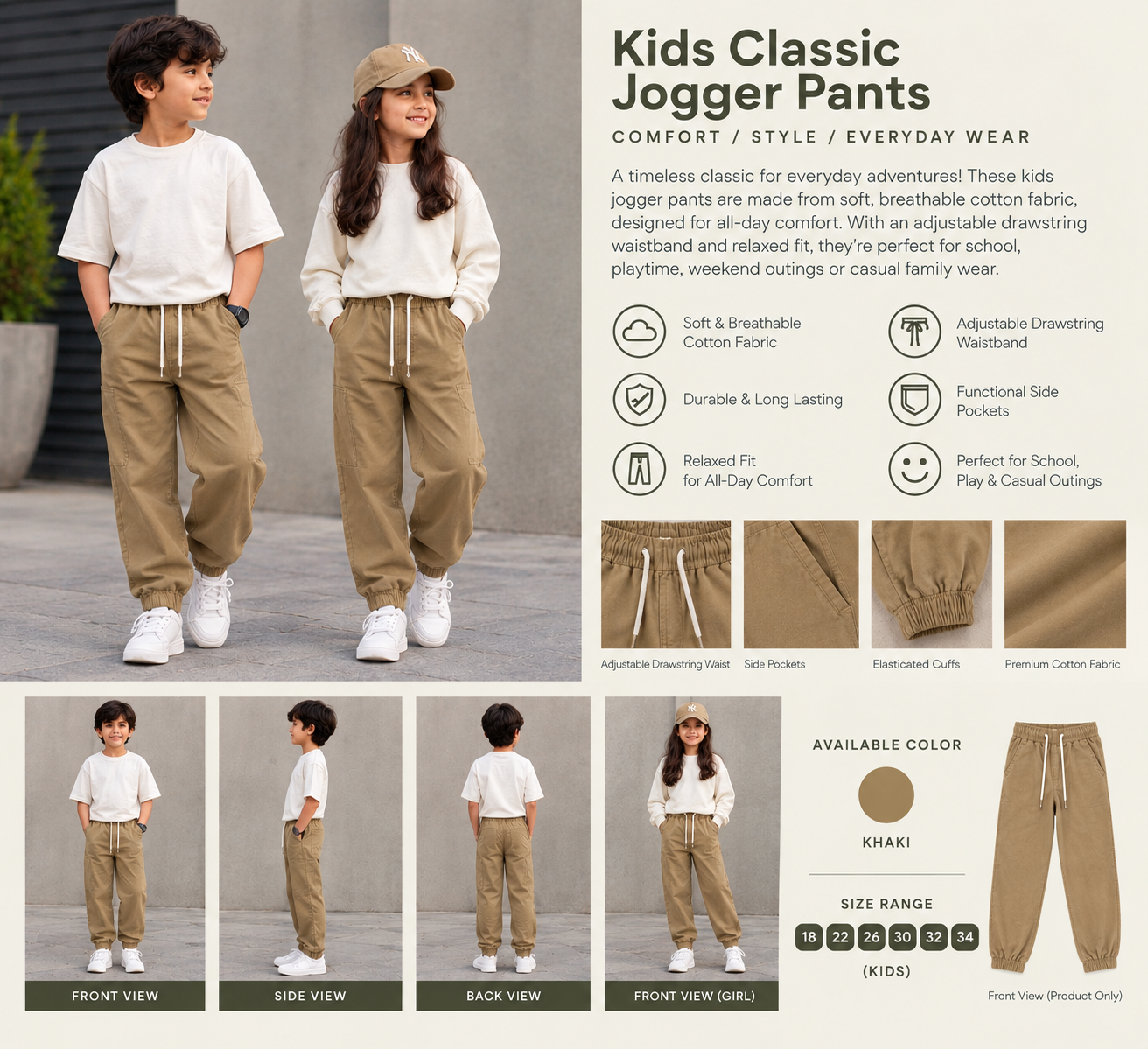 Khaki Jogger